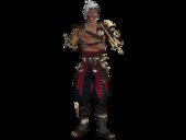 Havik Pelo Largo Azul Versión 1 de Mortal Kombat 1 CON EXPRESIÓN FACIAL EN BOCA